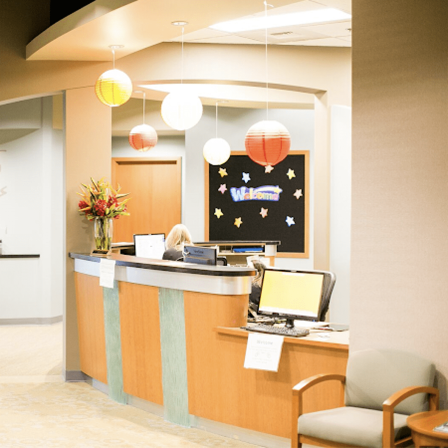 The reception area at North Seattle Orthodontics